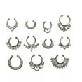 thumbnail image 1 of CUITING Fake Unisex Septum Clicker Nose Ring Non Piercing Hanger Clip On Delicate Jewelry 1X S-Multicolor #12-40 pcs/box, 1 of 9