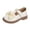 White, variant on GiLiling Girls Mary Jane Dress Shoes with Rhinestone Bow Adjustable T-Strap, Closed-Toe PU Upper Non-Slip Rubber Sole School Party Footwear (Black, 6-7 Years)