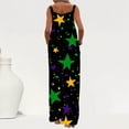 thumbnail image 6 of Feancey Mardi Gras Baggy Overalls for Women Trendy Sequin Print Wide Leg Jumpsuits Carnival Casual Loose Sleeveless Rompers Sparkly Party Jumpsuit Multicolor XL, 6 of 8