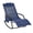Blue, variant on Outsunny Patio Rocking Chair with Mesh Fabric, Outdoor Rocking Sling Sun Lounger with Removable Headrest and Side Pocket for Garden, Deck, Lawn, Black