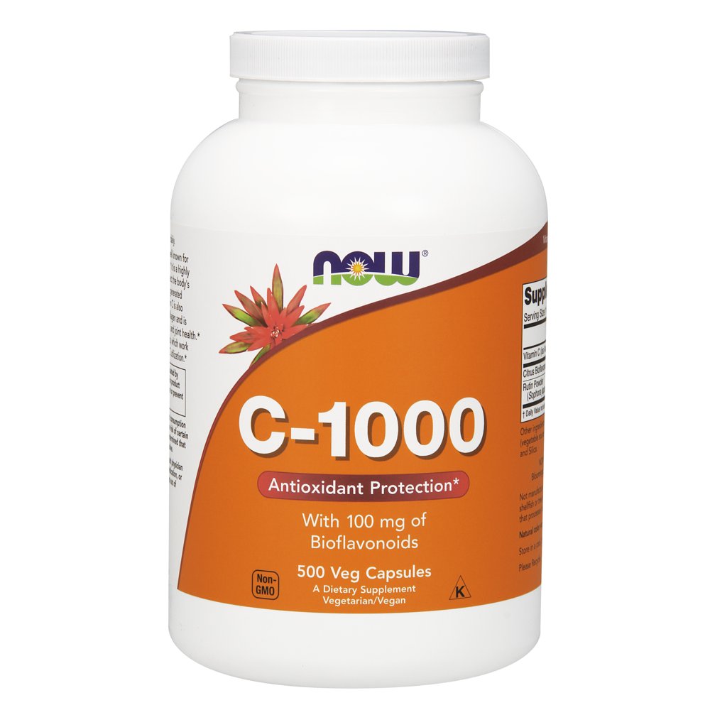 NOW Supplements, Vitamin C1,000 with 100 mg of Bioflavonoids, Antioxidant Protection*, 500 Veg