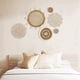 thumbnail image 2 of 12 Pieza Juego de DecoracióN de Cestas de Pared Bohemias Cestas Planas de Mimbre Tejidas DecoracióN para Colgar en Pared Borlas Hechas A Mano DecoracióN de Cestas de Pared Flores, 2 of 5