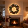 thumbnail image 3 of Oefntac Wreath Porch Adorable Reusable Door Wreath Shape Garland for Restaurant Fireplace Window Hotel Party, 3 of 8