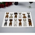 thumbnail image 2 of EREHome Alpaga cartoon set set set de Napperons de Table Tapis de Tasse 12x18 Pouces, Ensemble de 2, 2 of 2