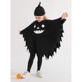 thumbnail image 3 of Uccdo 1-6Y Toddler Girls Boys Halloween Black Ghost Costumes Kids Party Glow In The Dark Ghostly Costume Hooded Cloak, 3 of 9