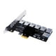 thumbnail image 1 of 1 Riser EUX1070 PCI-E 1x a 7 para BTC Mining PCI Express USB3.0 Multiplicador Hugtrwg Para estrenar, 1 of 5
