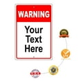 thumbnail image 4 of Warning Your Text Here Novelty Display Outdoor Indoor Unique Aluminum Metal Sign 8"x12", 4 of 5