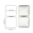 thumbnail image 2 of Unique Bargains 1 Pc Women Large Square Folding Makeup Mirror for Travel Vacation Silver Tone Stainless Steel Glass, 2 of 3