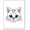 White, Pattern 1, variant on ODIKA 4x6 Machine Washable Non-Slip Area Rug, Whimsical Kitten Face Shaped Bathroom Floor Covering High Traffic Rug, White, 724514