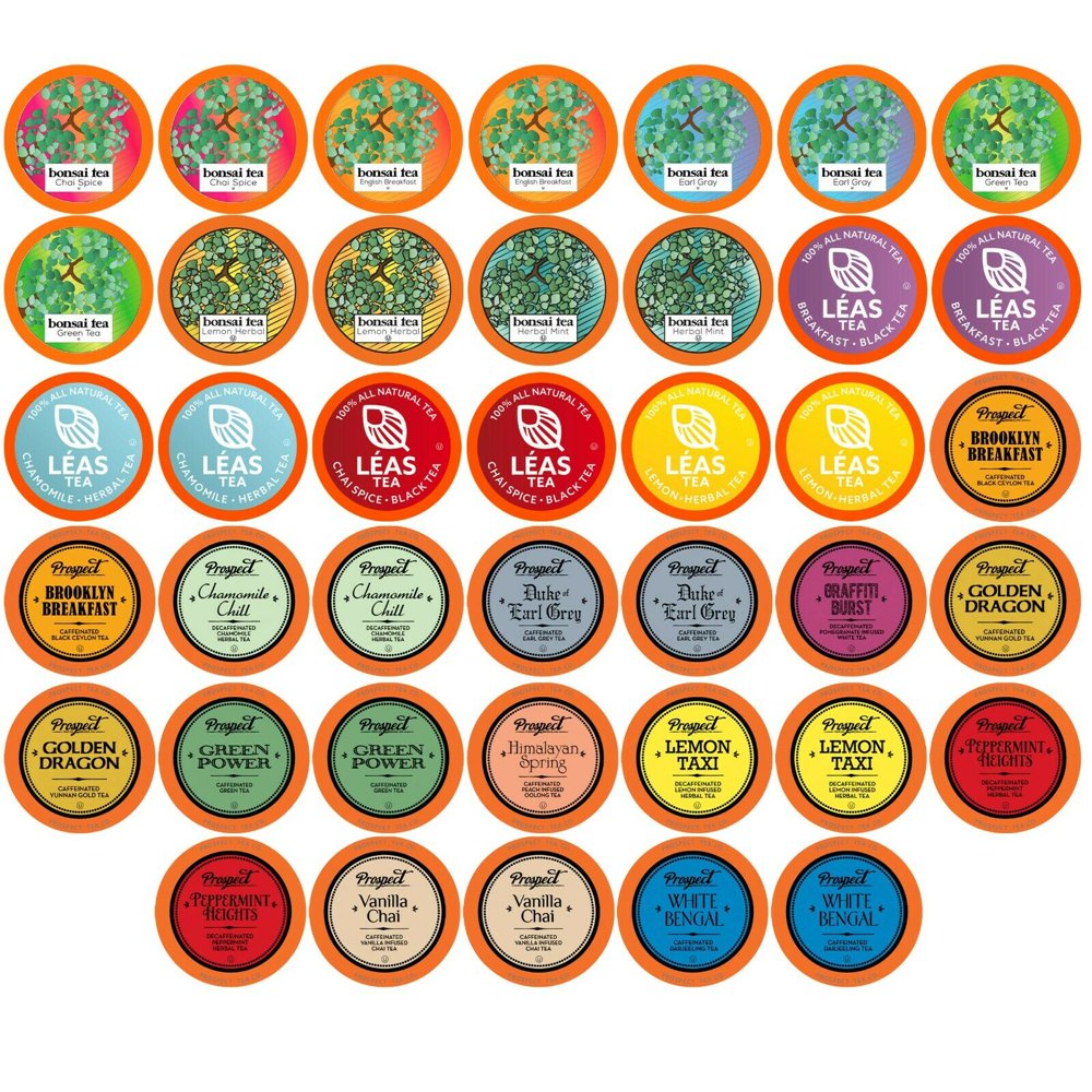 Two Rivers Medium Roast Assorted FLAVORED Tea Pods, Keurig 2.0 KCup
