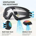 thumbnail image 3 of Motorcycle Goggles Kids,2 Pack Dirt Bike ATV Motocross Ski Goggles, Off Road Riding Racing Glasses for Child, Anti-UV Dust Airsoft Glasses for Men Women Youth Adult ( Black Frame/Color+clear Lens ), 3 of 7