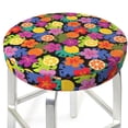 thumbnail image 3 of Kdxio Hawaiian Style Print Stool Covers Round,Stretch Round Bar Stool Covers Washable Bar Stool Cushion Slipcover for 12-15 Inch Chair, 3 of 7