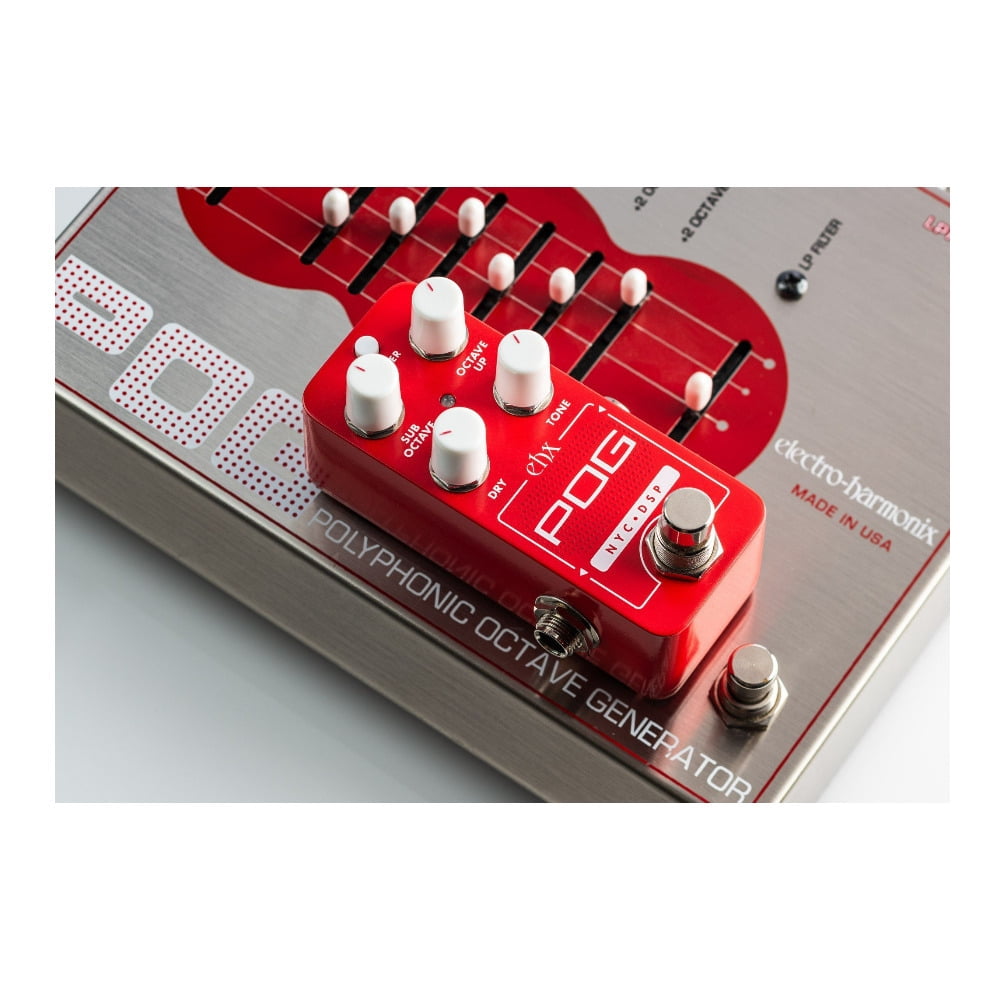 Electro-Harmonix Pico POG Poly Octave Generator Effects Pedal Red