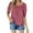 Burgundy, variant on Square Neck Womens Casual Puff Half Sleeve Tops Pleated T Shirts