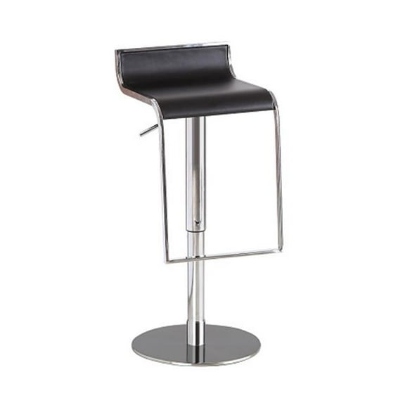 J & M Furniture 17730-BK C027B-3 Black Leather Barstool