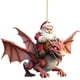 thumbnail image 1 of Christmas Decorations Santa Claus With Blue Ornaments For Christmas Tree Hanging Cute Acrylic Christmas Pendants Dinosaur Party Year Supplies, 1 of 4