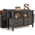 thumbnail image 2 of Allora Solid Wood Console Table with Storage Drawers Hickory Brown, 2 of 7