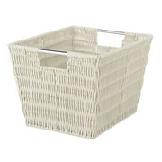 Whitmor Rattique® Small Storage Tote - Latte - 9.88" x 12.63" x 7.9"