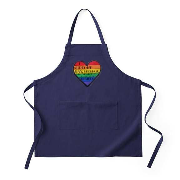 CafePress - I Support GLBT Rights Apron (Dark) - Kitchen Apron with Pockets, Grilling Apron, Baking Apron