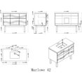 thumbnail image 5 of Simpli Home Marlowe 42 inch Bath Vanity with White Engineered Marble Top, 5 of 8
