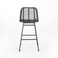 thumbnail image 2 of Dimitri Outdoor Wicker Barstools, Set of 2, Gray and Black, 2 of 10