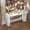 Farmhouse White, variant on Doubleslee 63 Inch Long Console Table, Farmhouse Wood Entryway Table Behind Couch, Industrial Hallway Accent Table for Living Room(Natural)