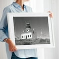thumbnail image 2 of Old Point Loma Lighthouse - San Diego California Photography Lighthouse Black and White Coastal Architecture Vintage Scenic Rustic White Framed Wall Art Print 5 x 7 inches, 2 of 4