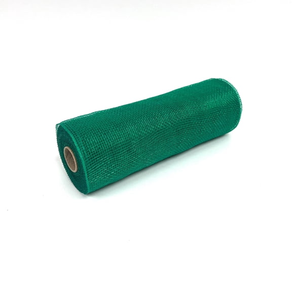 Hunter Green - Floral Mesh Wrap Solid Color - ( 10 Inch x 10 Yards )