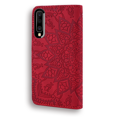 thumbnail image 3 of Allytech Galaxy A40 Case for Girls Women, Slim Fit PU Leather Mandala Embossed Folio Flip Stand Shockproof Full Protective Cards Holder Wallet Case Cover for Samsung Galaxy A40, Red, 3 of 13