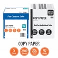 thumbnail image 3 of Pen + Gear Copy Paper, 8.5" x 11", 92 Bright, 20 lb., White, 5 Ream Case (2,500 Sheets), 3 of 9