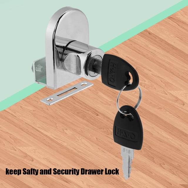 Drawer Lockhome,Zinc alloy Single Door Saftyand Security Drawer Lock Drawer Lockwith Keys Striking Appearance