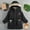 hwj01# Black, variant on Huowey Big Kids Boys Girls Winter Jacket Hooded Long Sleeve Multi Pocket Cargo Coat Padded Thickened Warm Mid Length Fashion Comfy Soft Outwear,Black,3-4 Years