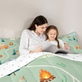 thumbnail image 4 of Erosebridal Cute Jungle Deer Queen Comforter Set,Happy Camping Bedding Comforter Set For Adults,Reversible,3pcs, 4 of 7