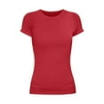 thumbnail image 6 of Breezora Essential Stretch Cotton Tee Women's Classic Crew Neck Short Sleeve Casual Top M Size Red, 6 of 6