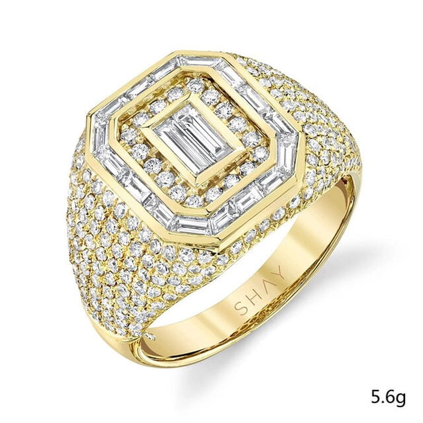 Anillos con incrustaciones de cristal para hombre y mujer, joyería de moda europea y americana para banquete y negocios