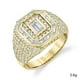 thumbnail image 1 of Anillos con incrustaciones de cristal para hombre y mujer, joyería de moda europea y americana para banquete y negocios, 1 of 4