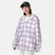 thumbnail image 3 of Fotbe Purple Checkboard Chaqueta con Protección Solar UPF 50+ para Hombre y Mujer, Camisa con Capucha y Bolsillos-Small, 3 of 7
