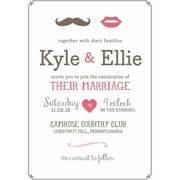 Lips and Mustache Standard Wedding Invitation
