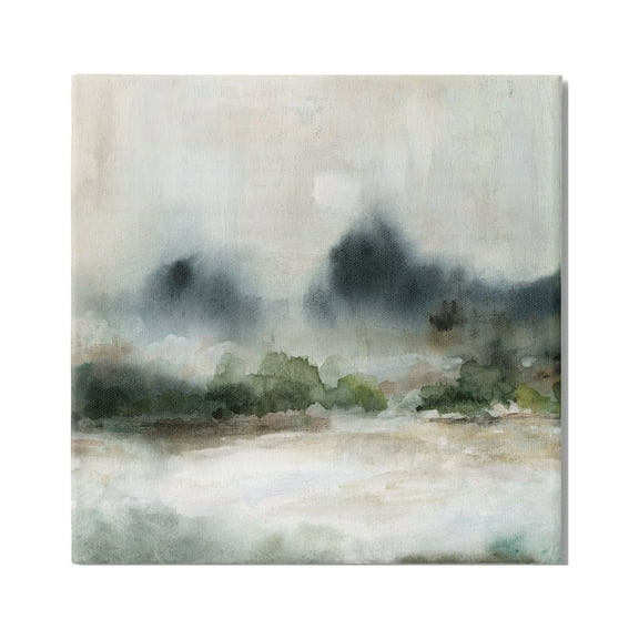 Stupell Industries Enigmatic Foggy Mountain Abstract Landscape Scene Painting Gallery Wrapped Canvas Print Wall Art, Design by Carol Robinson