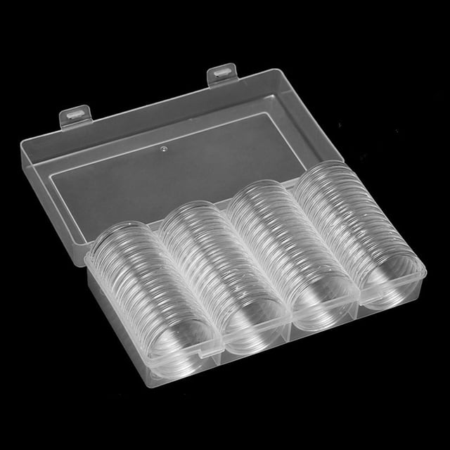 Soporte de exhibición para cápsulas de monedas Perfecl 60 piezas 40mm con estuche protector
