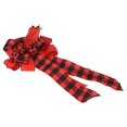 thumbnail image 2 of Bow Christmas Tree Decoration Lattice DIY Ribbon Rural Handmade American Country Style Bow-knot, 2 of 6