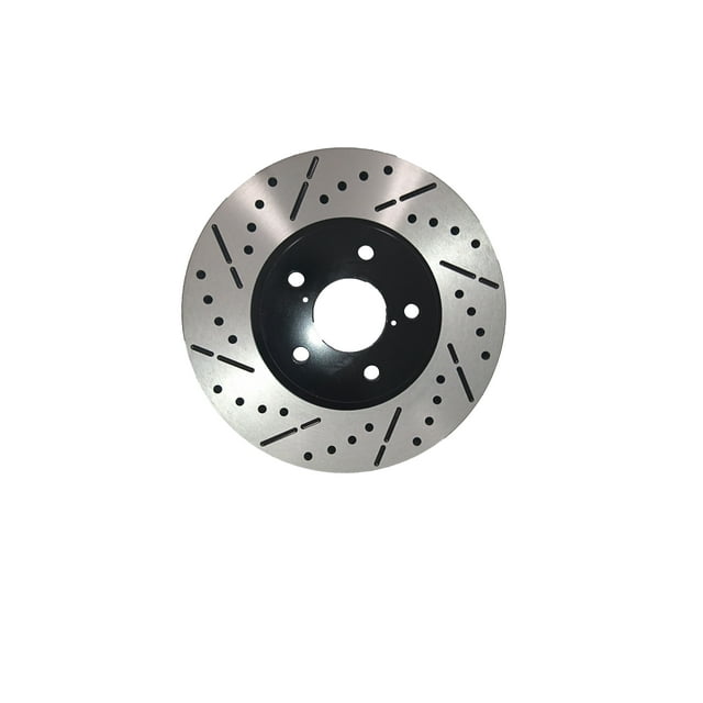 Front Premium E-Coat Drill&Slot Brake Rotor Ceramic Pad Fit 06-13 Toyota RAV4 V6