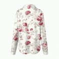 thumbnail image 5 of Towmus Womens Button Down Shirts Dressy Long Sleeve Floral Blouse Business Casual Work Office 2025 Fall Romantic Tops S-5XL, 5 of 5