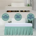 thumbnail image 2 of Easy-Going Wrap Around Ruffled Bed Skirt 14 Inch for Twin／Full Size Beds, Baby Blue, 2 of 3