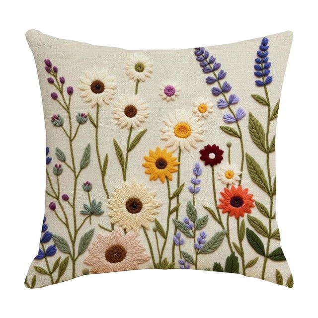 Pillowcase For Bedroom Bedding And Sofa Decoration 45 cm x 45 cm Polyester Beige