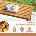 thumbnail image 6 of QHTER Outdoor Acacia Wood Dining Bench, 48” Wooden Bench Patio Furniture for Entryway Garden Poolside Balcony, 800 LBS (1), 6 of 9