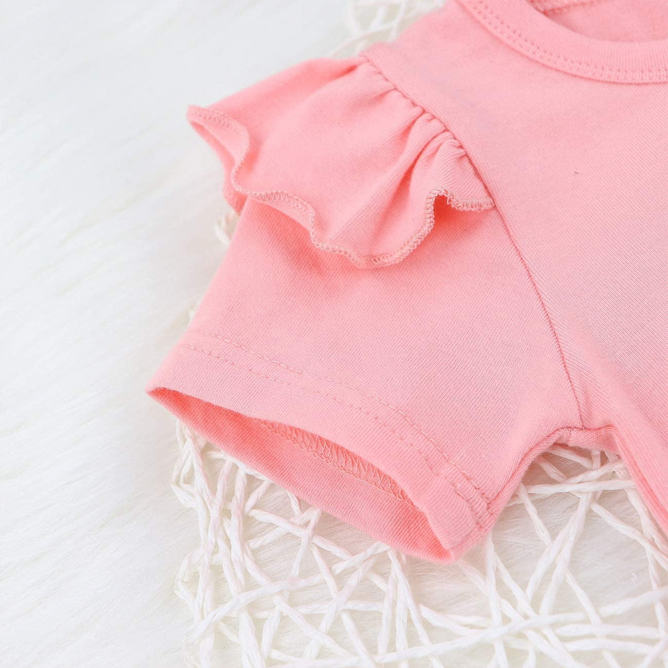 Baby Girl Outfits Short Ruffle Romper Floral Pants Summer Outfits Cute Baby Girl Clothes 3-6 Months
