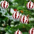 thumbnail image 4 of Lksixu Christmas Balls Ornaments for Xmas Tree, Christmas Decorations 2.36" Red and White Shatterproof Decorative Ball Pendants with Glittering, Christmas Tree Hanging Bauble Sphere for Party Holiday, 4 of 6