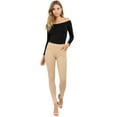 thumbnail image 4 of Lady's 4 Pocket Ponte Pants, Khaki, L, 4 of 5