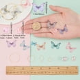 thumbnail image 3 of Kit de fabricación de joyas SUNNYCLUE, pendientes de tela con forma de mariposa, 3 of 7